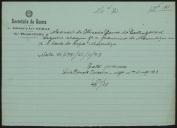 Nota nº 11981 da Secretaria da Guerra relativa à viagem de Manuel Gomes da Costa para Moçambique