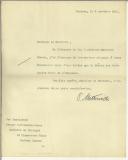 Carta de Paul Metternich para Manuel Teixeira Gomes