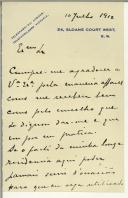 Carta de Oliveira (?) para Manuel Teixeira Gomes