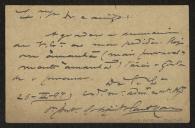 Bilhete-postal de António do Espírito Santo Ramos para Teófilo Braga