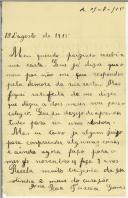 Carta de Ana Rosa Teixeira Gomes para Manuel Teixeira Gomes