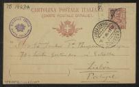Bilhete-postal de Joaquim de Araújo a Teófilo Braga