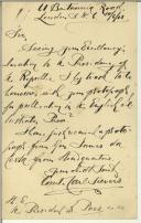 Carta de Carl Silvers  para Sidónio Pais
