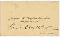 Cartão de visita de Jeronymo M. Pamplona Corte Real