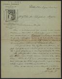 Carta de Livraria Chardron a Teófilo Braga