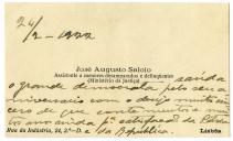 Cartão de visita de José Augusto Saloio
