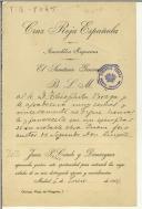 Ofício de Juan Pedro Criado y Dominguez para Teófilo braga