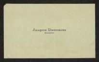 Cartão de visita de Joaquim Domingues