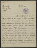 Carta de Ramiro Mourão a Teófilo Braga