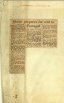 Queen prepares for visit to Portugal