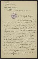 Carta de Alejandro Guichot a Teófilo Braga
