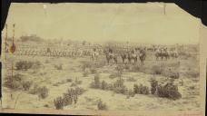 Fotografia dum grupo de militares da 1ª Companhia do Regimento de Cavalaria nº 4 durante a campanha militar contra os Namarrais