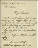 Carta de Alberto de Figueiredo Pimentel para Couceiro 