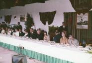 Fotografia de Américo Tomás, Gertrudes da Costa Ribeiro Tomás, Emílio Garrastazu Médici e Scylla Nogueira Médici, por ocasião da sua visita de Estado a Portugal, na Casa do Campino, em Samtarém.