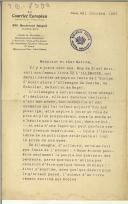 Carta de Louis Dumur para Teófilo Braga