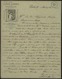 Carta da Livraria Chardron de Lelo & Irmão, Lda a Teófilo Braga