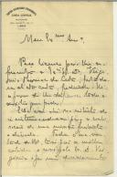 Carta de António José de Almeida para Manuel Teixeira Gomes