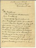 Carta de Edith Derrick para Manuel Teixeira Gomes 