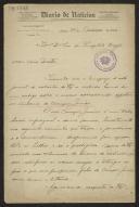 Carta de Júlio Borges, da Administração do Diário de Notícias, a Teófilo Braga