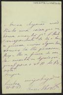 Carta de José Carrilho Videira a Teófilo Braga
