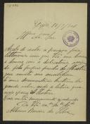 Carta de Albano Moreira da Silva a Teófilo Braga