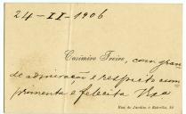 Cartão de visita de Casimiro Freire