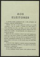 Aos eleitores