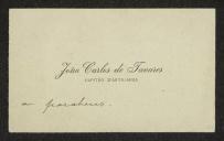 Cartão de visita de João Carlos de Tavares