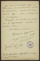 Carta de Andreino Feggardi a Teófilo Braga