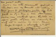 Bilhete-postal de Alfredo Pimenta para Teófilo Braga
