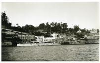 Fotografia do Aviso de guerra francês "Suippe" durante uma visita ao Porto