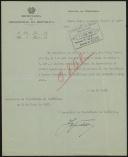 Ofício da Secretaria-geral da Presidência da República para o ajudante general do Exército sobre a promoção ao posto de marechal de Óscar Carmona