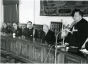 Fotografia de Américo Tomás na abertura do ano lectivo da Universidade Técnica de Lisboa