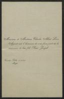 Carta de Monsieur et Madame Charles Albert Léon a Teófilo Braga