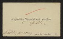 Cartão de visita de Leopoldina Cândida A. Cordeiro