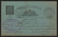 Bilhete-postal de Lelo e Irmão, da Livraria Chardron, a Teófilo Braga