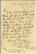 Carta de Osborne Alch (?) para Manuel Teixeira Gomes
