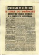 A Ilha do Príncipe recebeu de coração nas mãos o Sr. Presidente da República