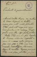 Carta de Manuel Carlos Lopes a Teófilo Braga