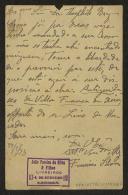 Bilhete-postal de Francisco Silva a Teófilo Braga