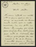 Carta de Ruy Coelho para Teófilo Braga