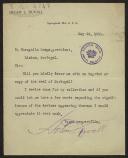 Carta de Helen L. Duvall a Teófilo Braga