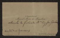 Cartão de visita de Manuel Maria de Magalhães