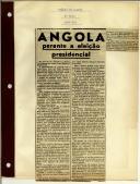 Angola perante a eleição presidencial