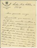 Carta de João Meneses para Manuel Teixeira Gomes