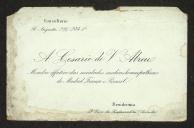 Cartão de visita de A. Cesário de V. Abreu