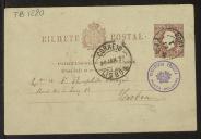 Bilhete-postal de Anselmo de Andrade a Teófilo Braga