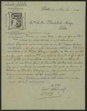 Carta de Livraria Chardron a Teófilo Braga