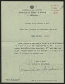 Ofício de Maria da Natividade Sá dos Santos para João de Simas