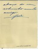Carta de José Libânio Teixeira Gomes